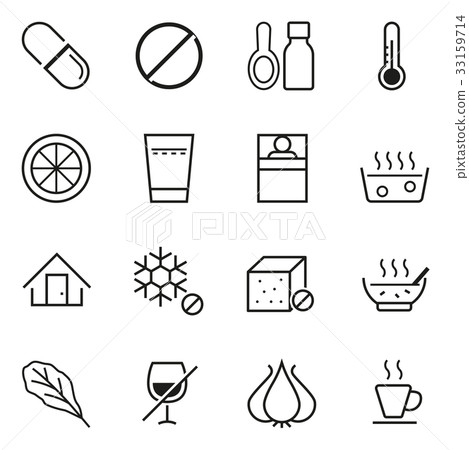 Care and prevention of colds icon concept. Care and prevention of colds icon concept. 33159714