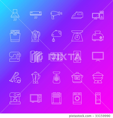 Household Appliance Line Icons 33159990