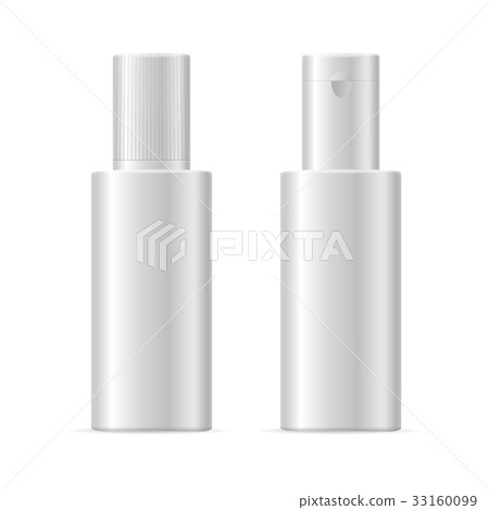 Realistic Template Blank White Cosmetic Bottle 33160099