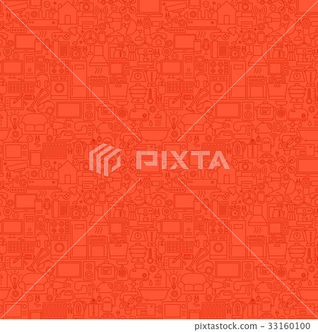 Red Household Seamless Pattern 33160100