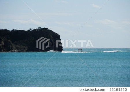 Moriya Coast Katsuura City Chiba Prefecture Torii Stock Photo