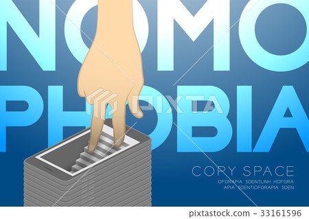 Nomophobia syndrome smartphone addiction concept 33161596