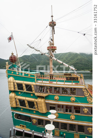 A pirate ship by the Ashinoko lake Hakone Kanagawa Prefecture 33161752