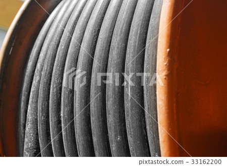 large metal coil with electric cable 33162200