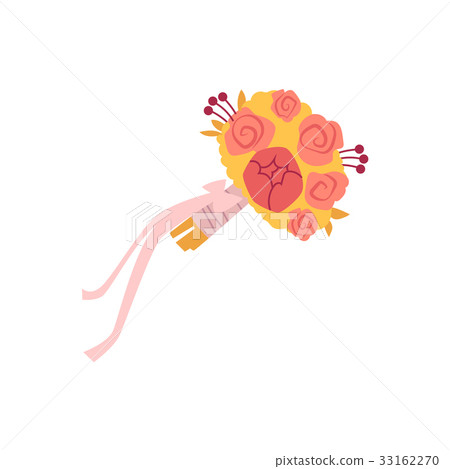 vector flat bridal bouquet isolated illustration vector flat bridal bouquet isolated illustration 33162270