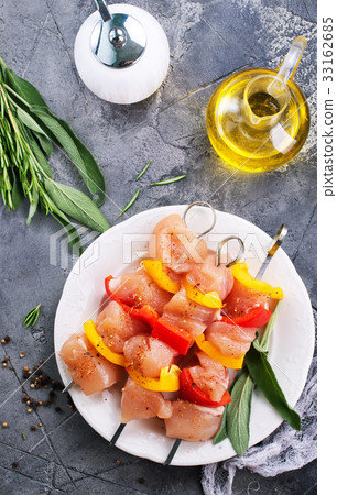 raw chicken kebab raw chicken kebab 33162685
