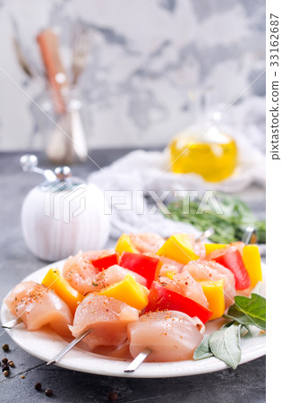 raw chicken kebab raw chicken kebab 33162687