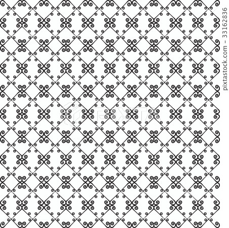 Ornamental seamless pattern.Black and white colors 33162836