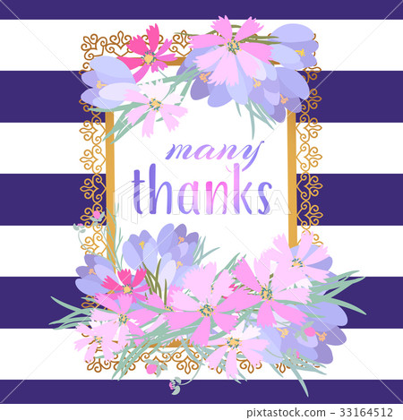 Retro style Illustration with flowers 33164512