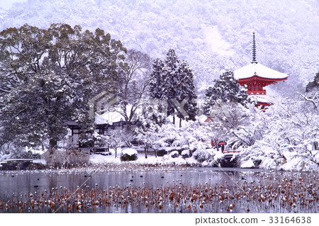 Daikakuji Temple (Kyoto Ashino) Heart Treasure Tower in winter 33164638