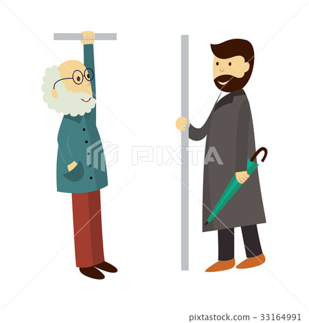 vector people in public transport set isolated vector people in public transport set isolated 33164991