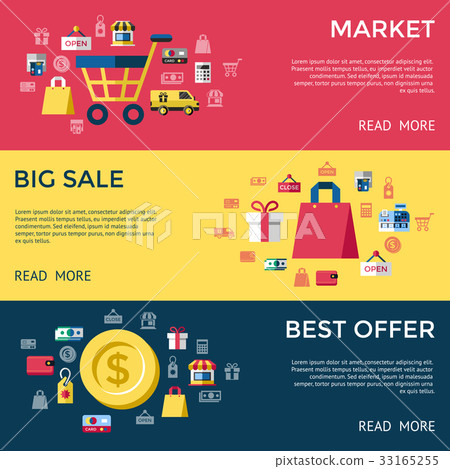 Digital vector yellow red shopping sale 33165255