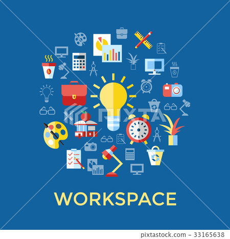Digital vector blue red work - Stock Illustration [33165638] - PIXTA