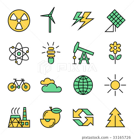 Digital vector yellow green ecology 33165726