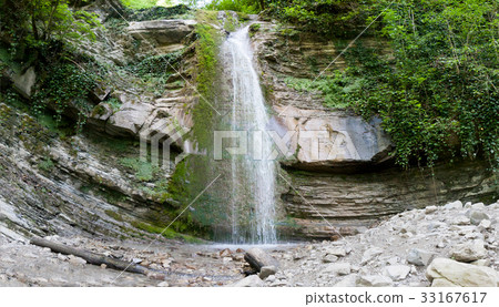 beautiful falls in mountains, Russia 33167617