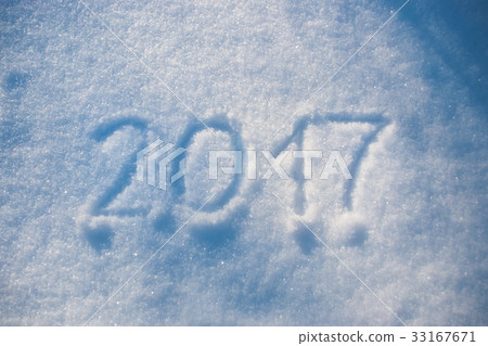 2017 written in snow 2017 written in snow 33167671