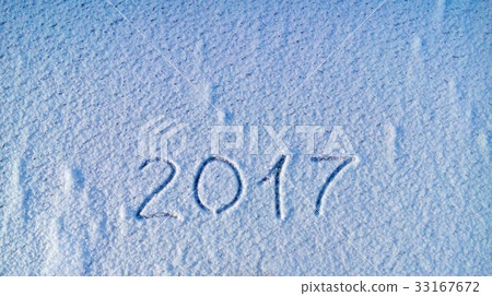 2017 written in snow #2 2017 written in snow #2 33167672