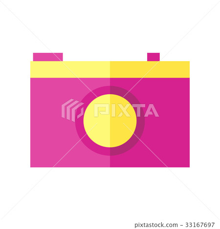 Coloured vector illustration of a camera. 33167697