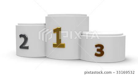 White cylinder podium #3 White cylinder podium #3 33169532