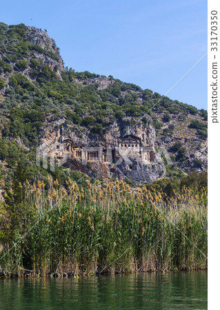 Tombs of Lycian kings carved into the rocks of mod Tombs of Lycian kings carved into the rocks of mod 33170350