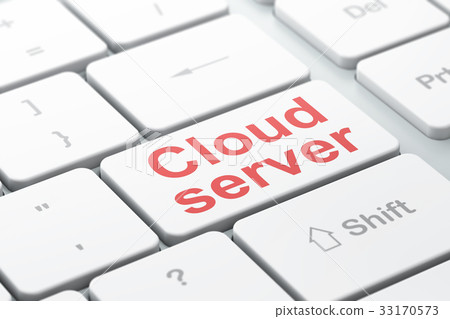 Cloud computing concept: Cloud Server on computer 33170573
