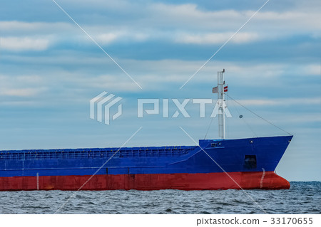 Blue cargo ship Blue cargo ship 33170655