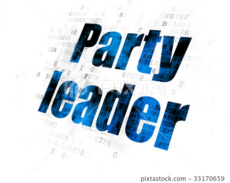 Politics concept: Party Leader on Digital Politics concept: Party Leader on Digital 33170659