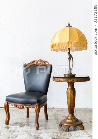 Black chair with lamp 33172189