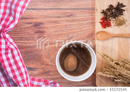 Pork and egg stewed in the gravy. Pork and egg stewed in the gravy. 33172545