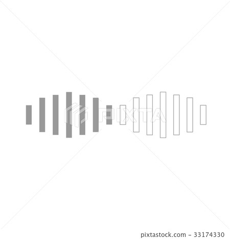 Digital signal grey set icon . 33174330