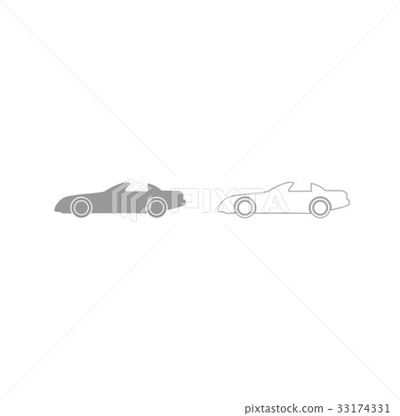 Car grey set icon . 33174331