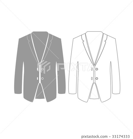 Business suit grey set icon . 33174333