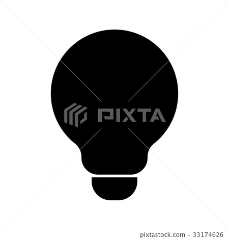 Bulb black color icon . 33174626