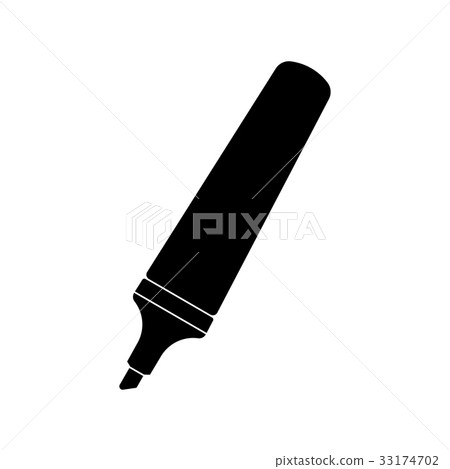 Marker black color icon . Marker black color icon . 33174702