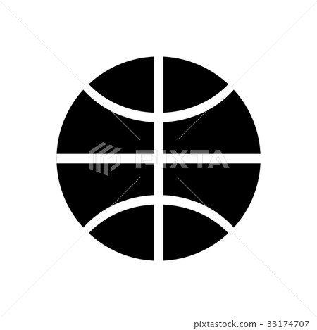 Basketball ball black color icon . Basketball ball black color icon . 33174707