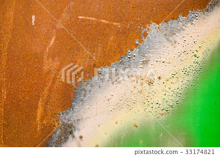Rust spots on a steel plate. Rust spots on a steel plate. 33174821