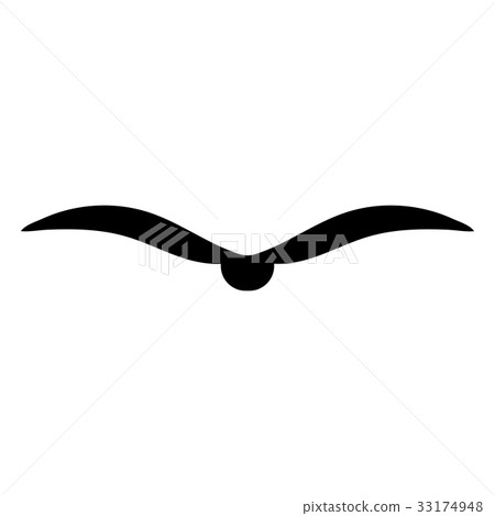 Bird black color icon . 33174948