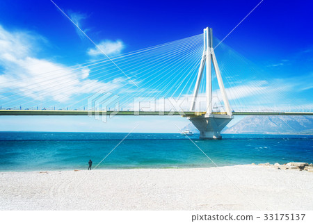 View of Patras and Rio Antirrio bridge View of Patras and Rio Antirrio bridge 33175137
