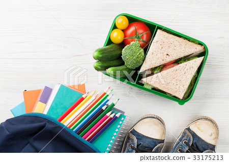 Lunch box and school supplies Lunch box and school supplies 33175213