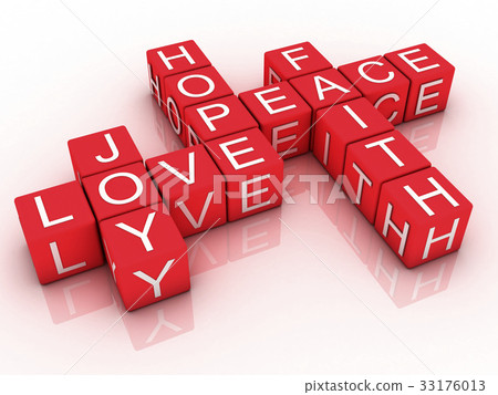3D words of faith, hope and love 3D words of faith, hope and love 33176013