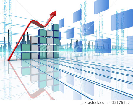 3D arrow waving and upwarding 3D arrow waving and upwarding 33176162