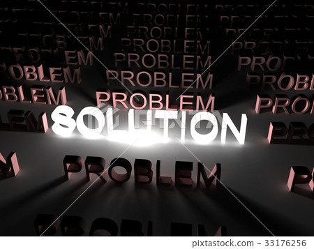 Solution concept, solution word illuminated 33176256
