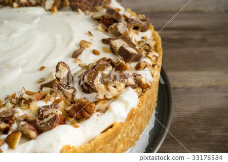 Banoffy pie on a dish. Banoffy pie on a dish. 33176584