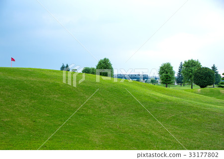 Summer sky Midsummer golf course 33177802