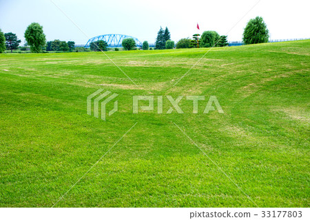 Summer sky Midsummer golf course 33177803