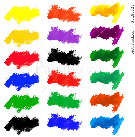 Watercolor color stains and brush strokes 33183525