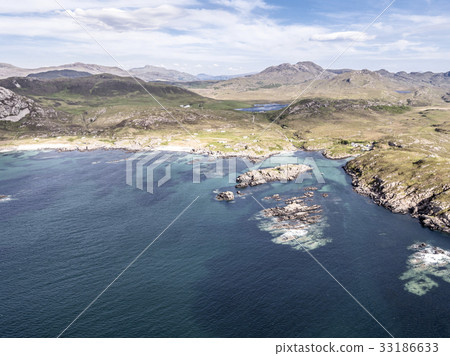 Stunning aerial shot of Ardnamurchan Point, Great 33186633