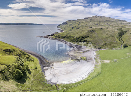 Aerial view of the bay called Camas nan Geall 33186642