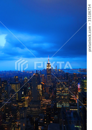 Cityscape of New York (evening view) 33186754
