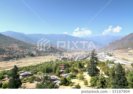 Aerial view of Thimphu City  33187904